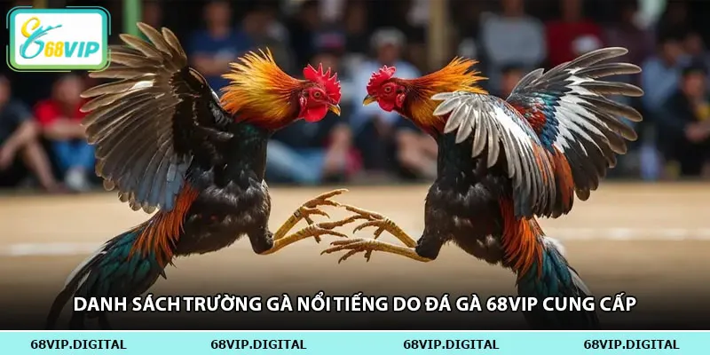 Danh sách trường gà nổi tiếng do đá gà 68vip cung cấp