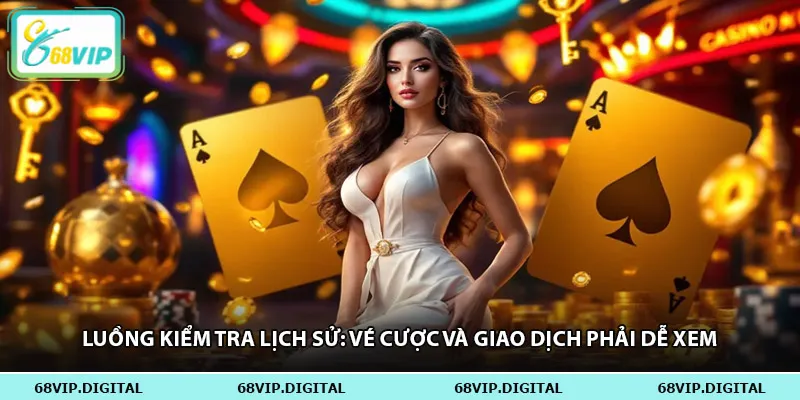 Luồng kiểm tra lịch sử: vé cược và giao dịch phải dễ xem